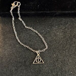 Harry Potter Triangle Silver Tone Charm Bracelet
